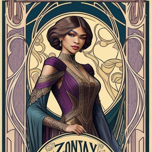 Zendaya in Art Nouveau Style