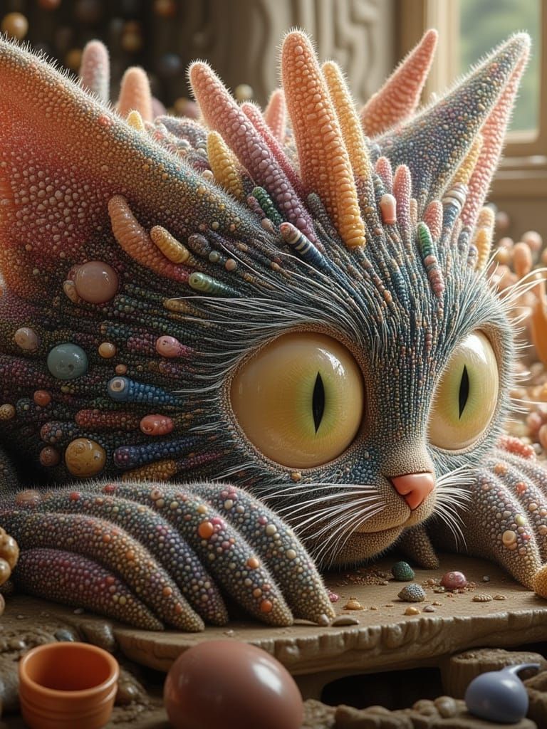 Adorable Cat Sleeping Peacefully