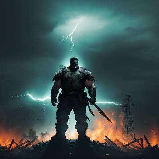 Undead Figure in Cinematic Neon Vest