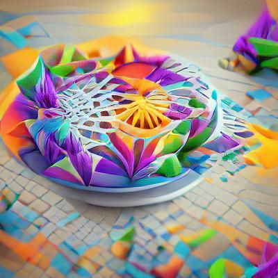 Intricate 3D Digital Mandala Pattern
