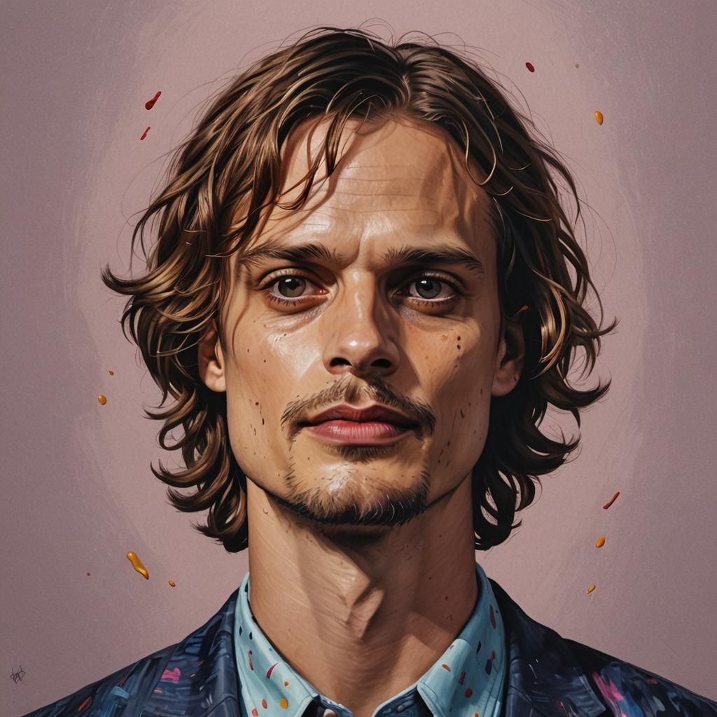 Hyperrealistic Portrait of Matthew Gray Gubler