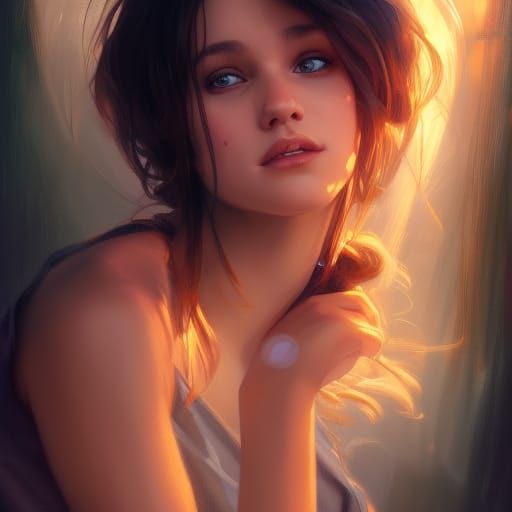 Cool Girl's Friday Movie Night Portrait