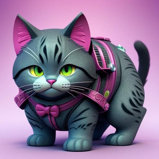 Hello Kitty in Whimsical 3D Illustration