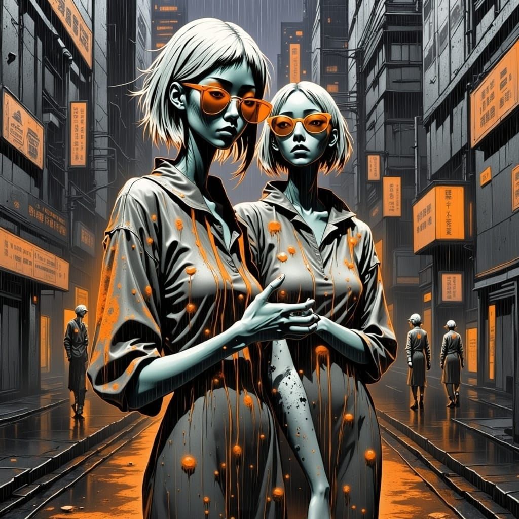 Angelic Glass Constructs in Dark Style