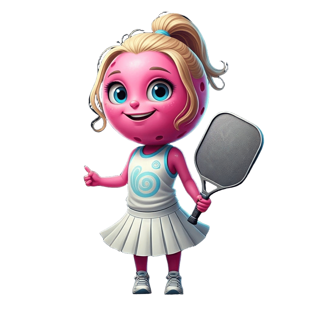 Pickleball with a Happy Face in Tennis Outfit