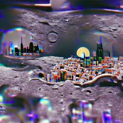 Futuristic Lunar Metropolis