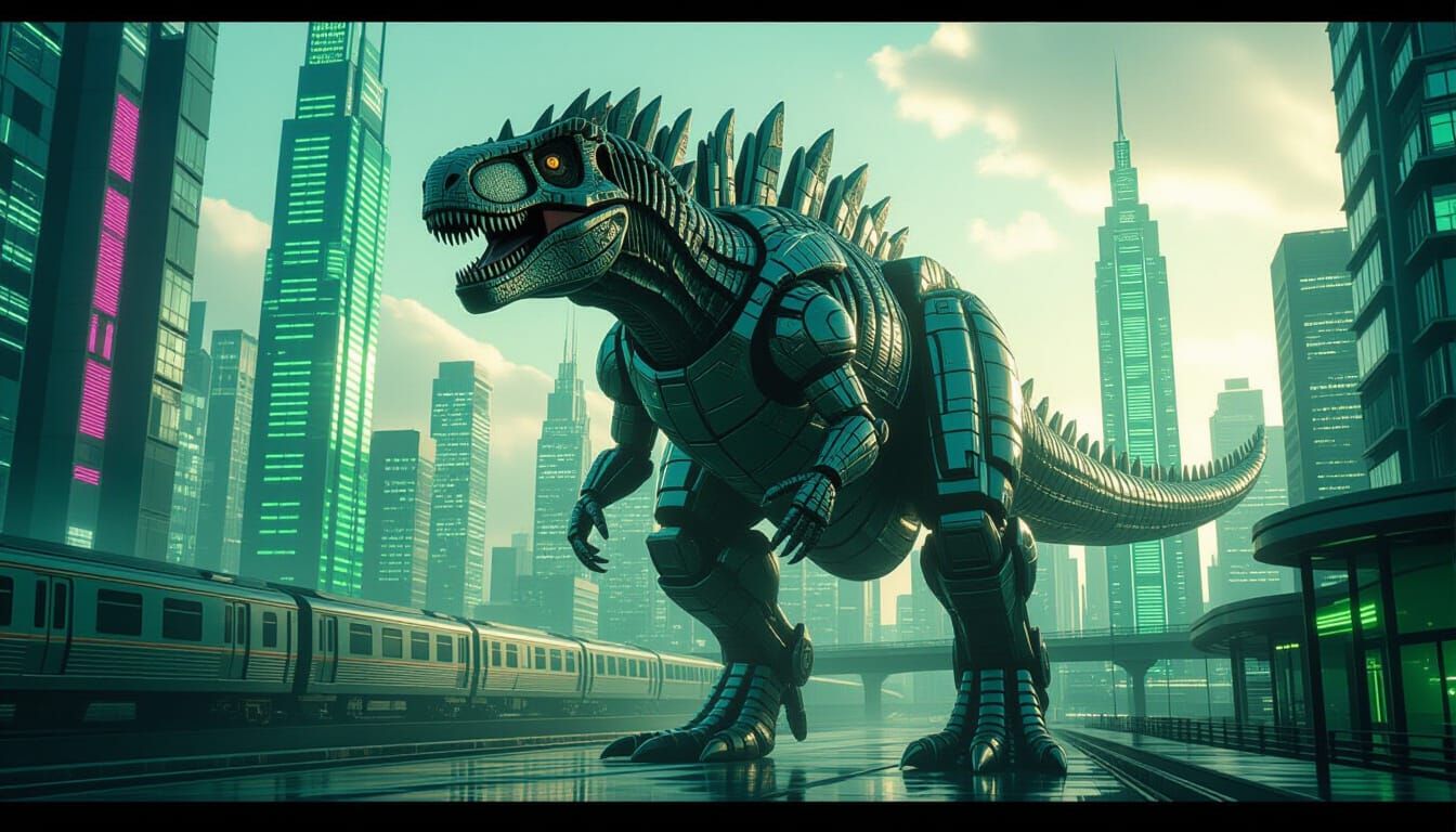 A robot gigantosaurus