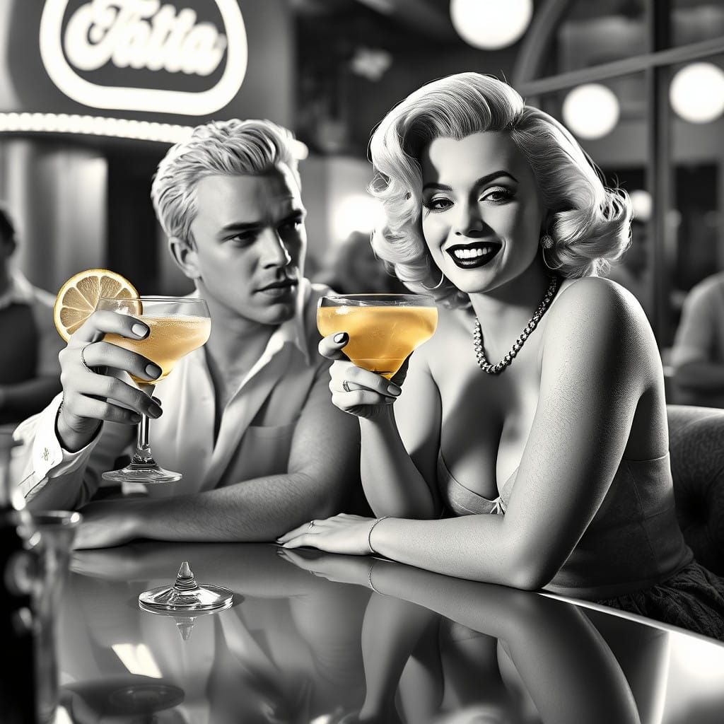 Vintage Hollywood Glamour in Cyberpunk 3D