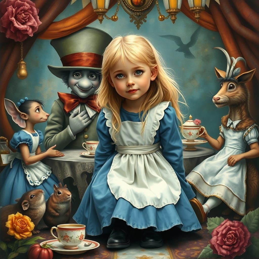 Whimsical Tea Party Inspired by Surrealist Art