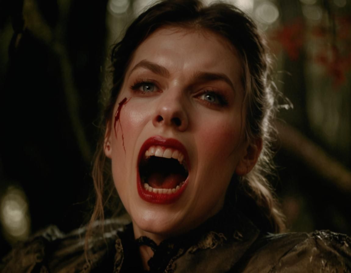 Gothic Vampire Portrait of Taylor Swift in Dark Fantasy