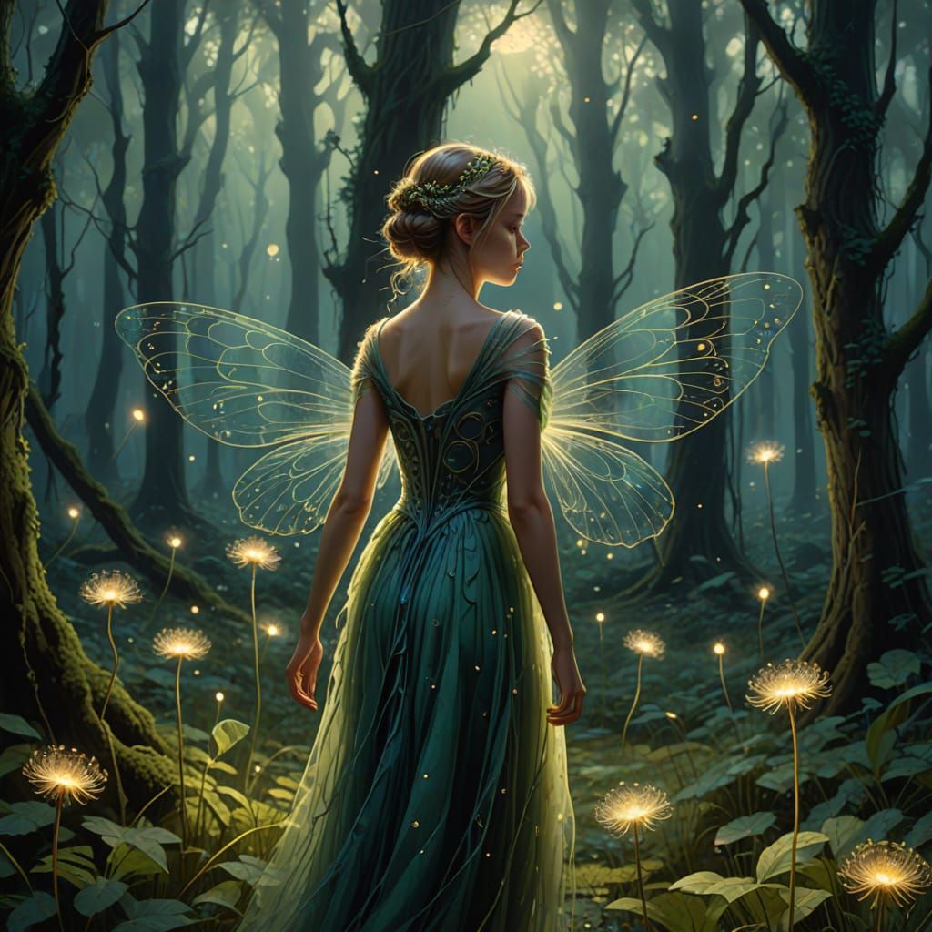 Ethereal Fairy in a Primeval Forest
