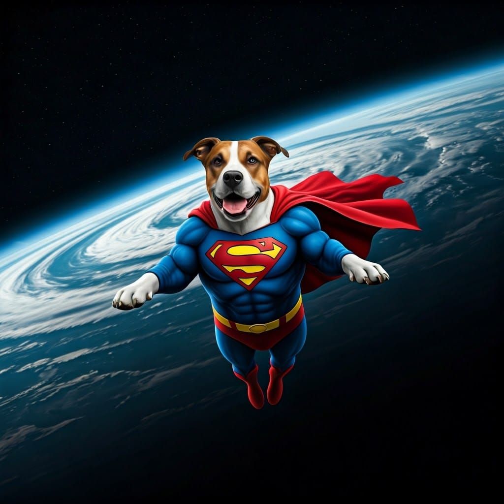 Dog in Superman Costume Flies Through Reversing Earth in Dre...