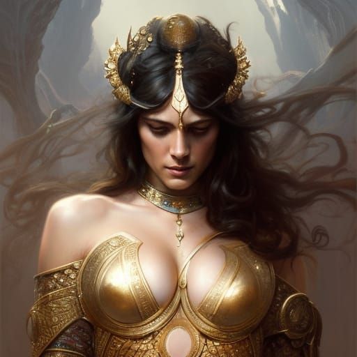 Dejah Thoris Portrait in Fantasy Art Style