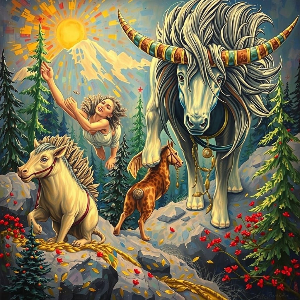 Painterly Style Painting with Visible Brushstrokes