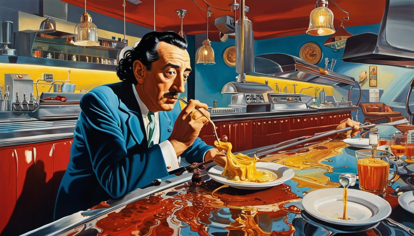 Salvador Dalí and Persistence of Melting Food