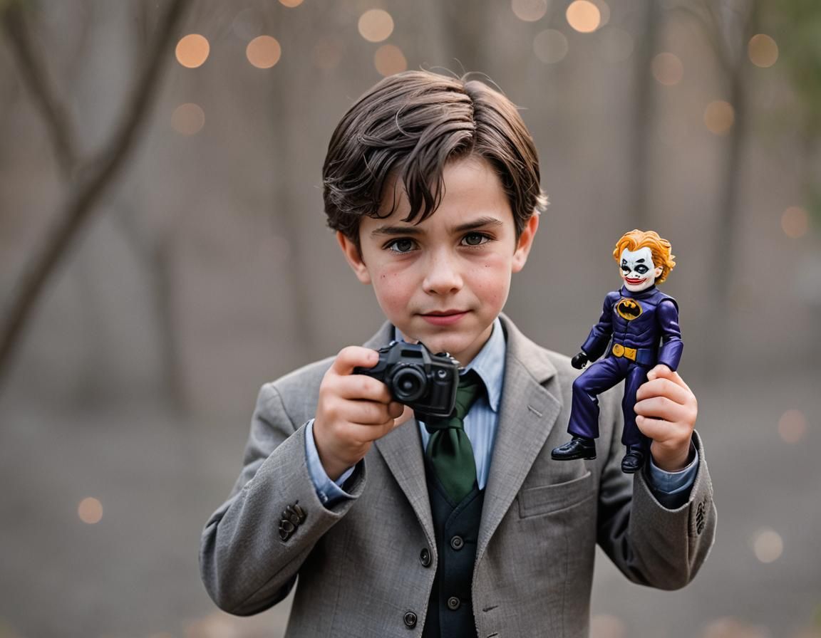 Boy Plays Batman vs Joker Action Figures