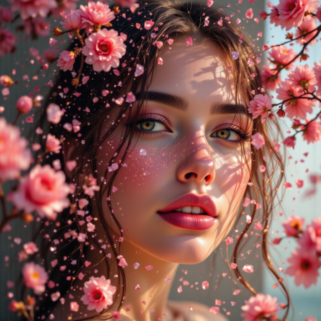 Abstract Shattered Figures in Dynamic Motion