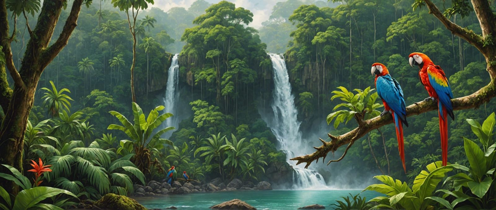 Beautiful rain forest scene