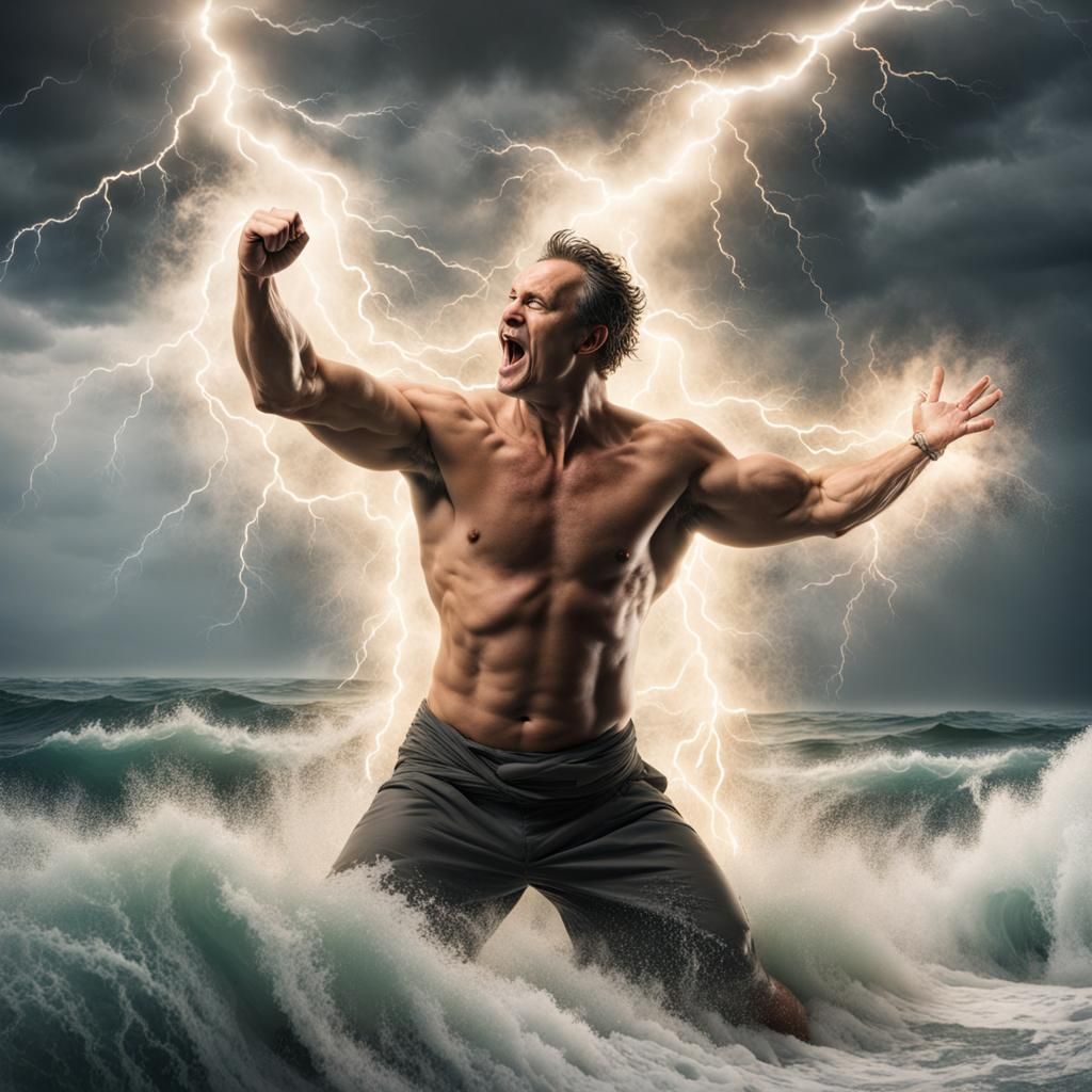 Powerful God Commands Ocean Storm and Lightning
