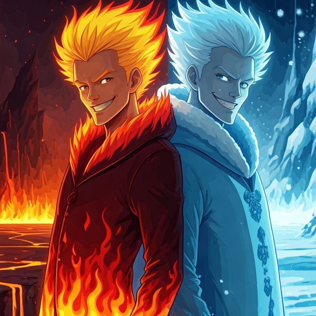 Confident Miser Brothers Stand Ready to Clash in an Epic Des...