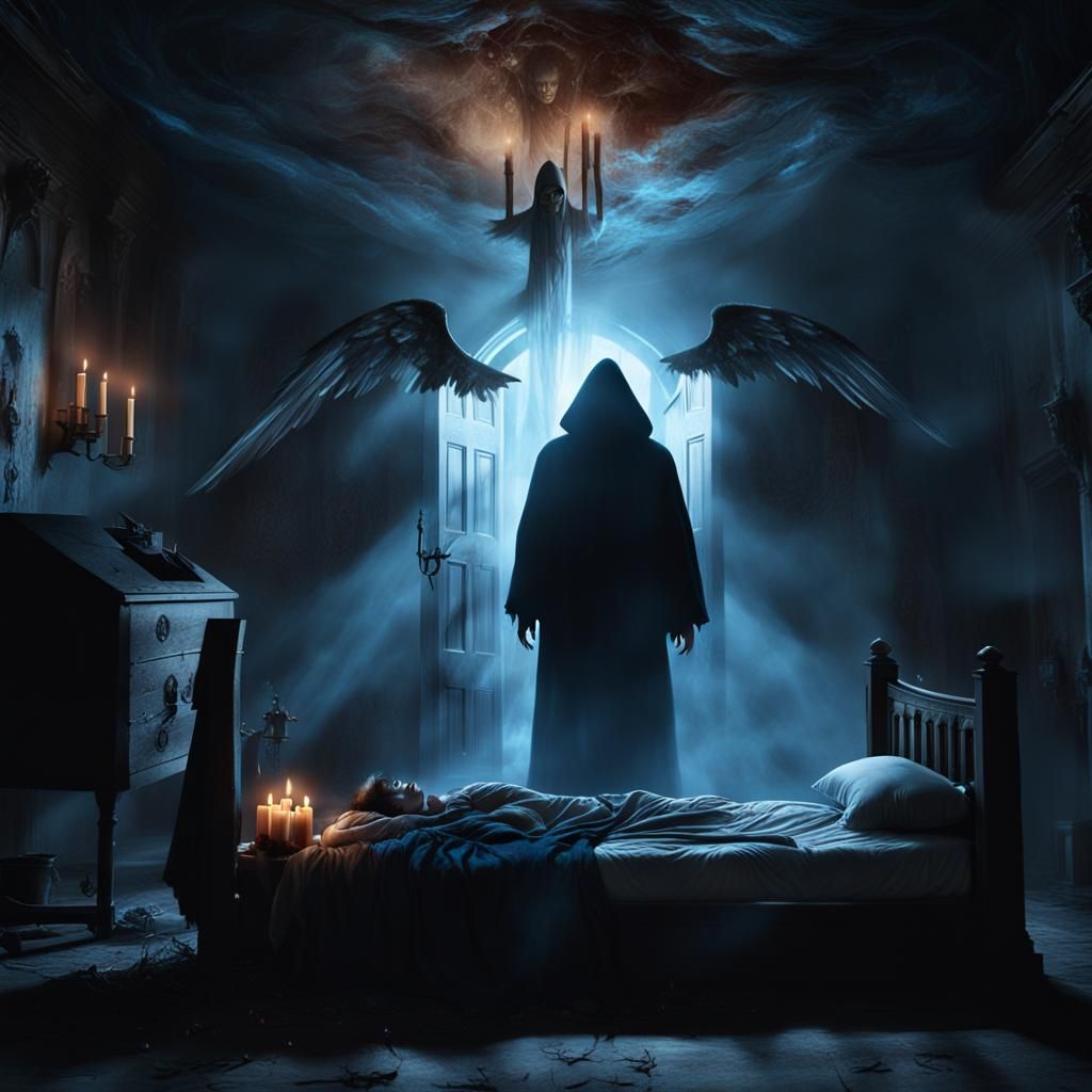 Angel of Death Reaching for Child in House