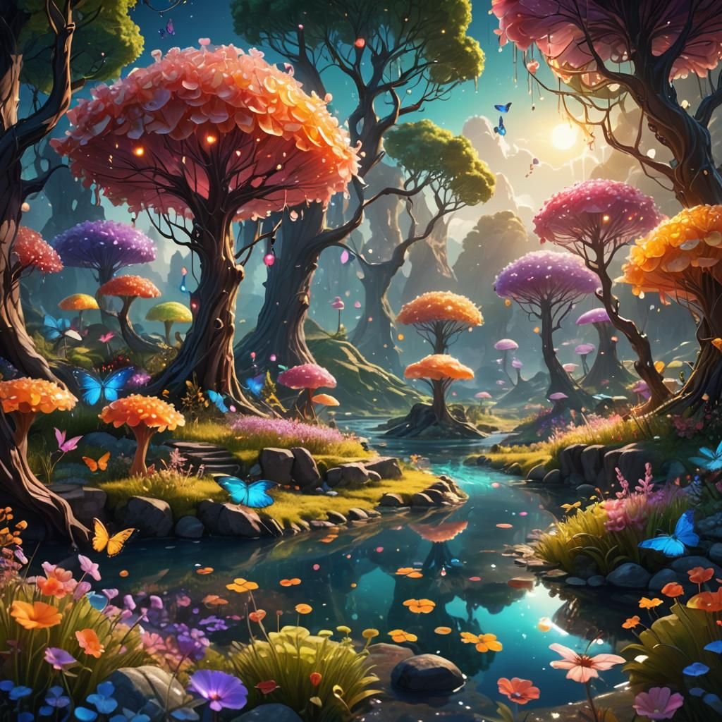 Colorful Jelly Fairy Landscape in Unreal Engine 5