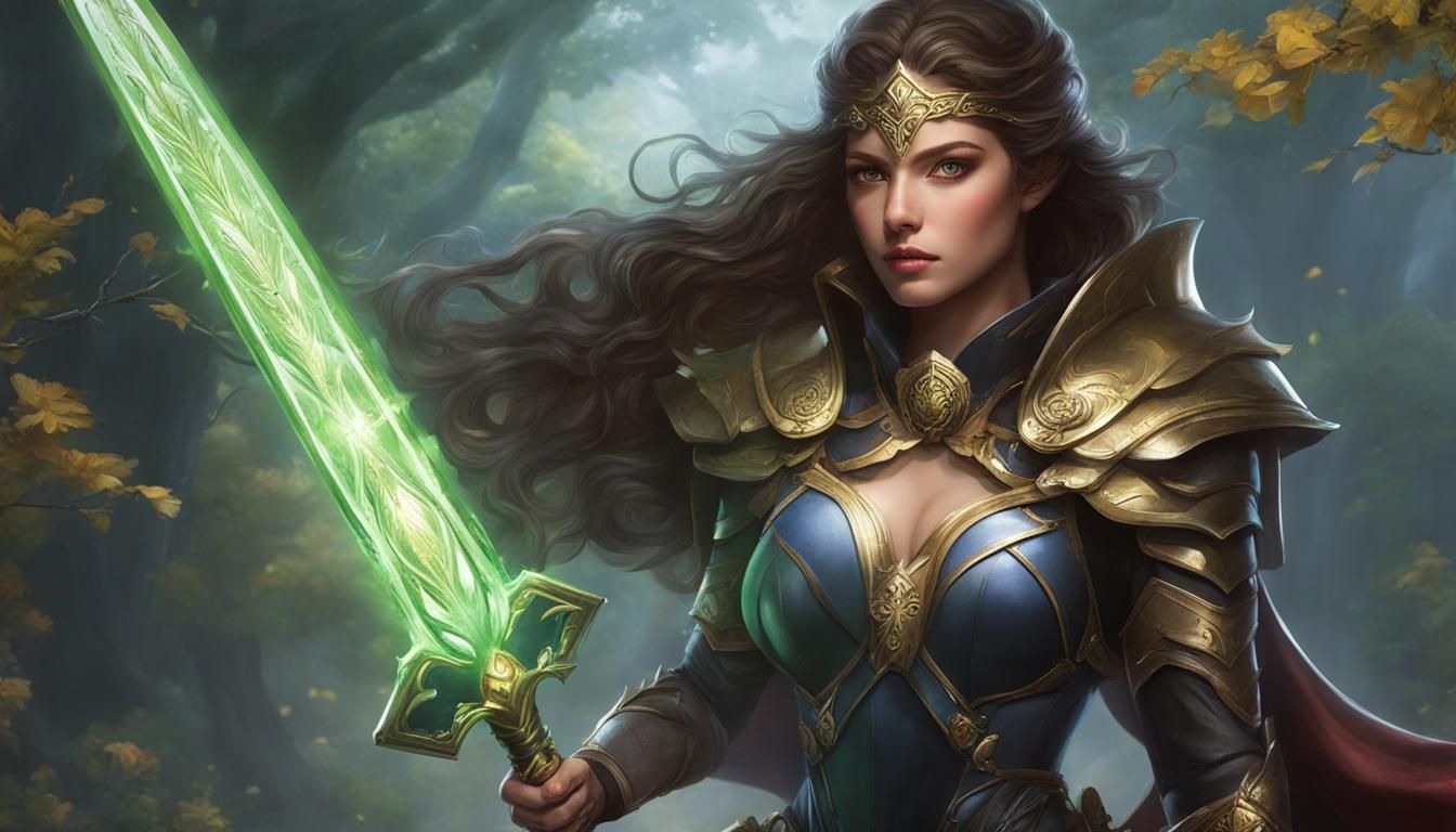 Springtime Justice Warrior with Glowing Eyes