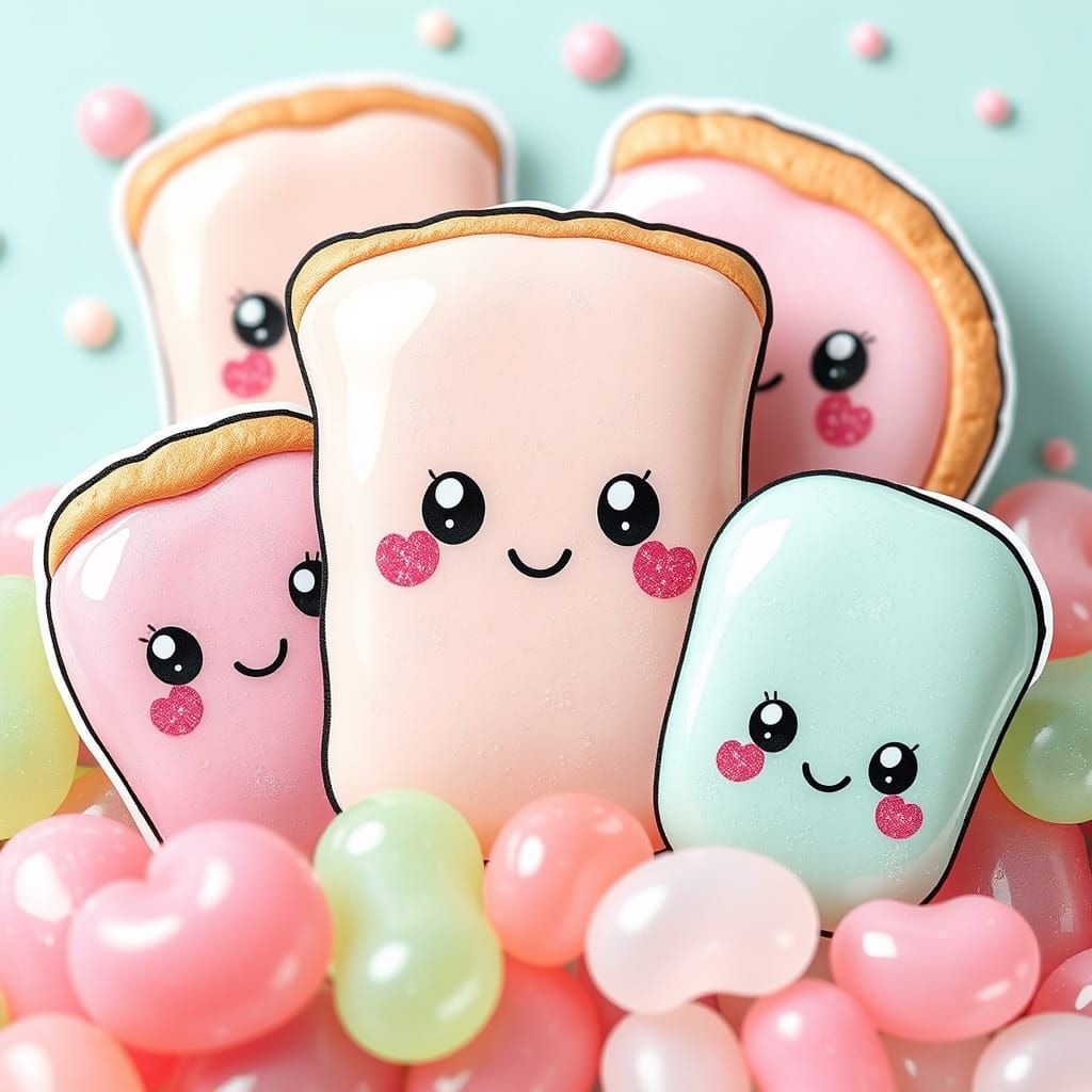 Kawaii Anthropomorphic Snacks in Kimi-Chan Style