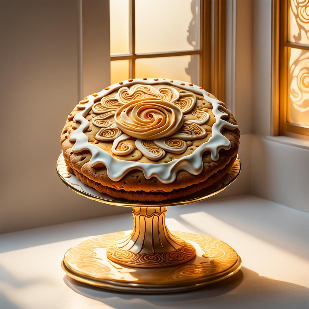 Giant Cookie Clay Sculpture in Retro Pop Art