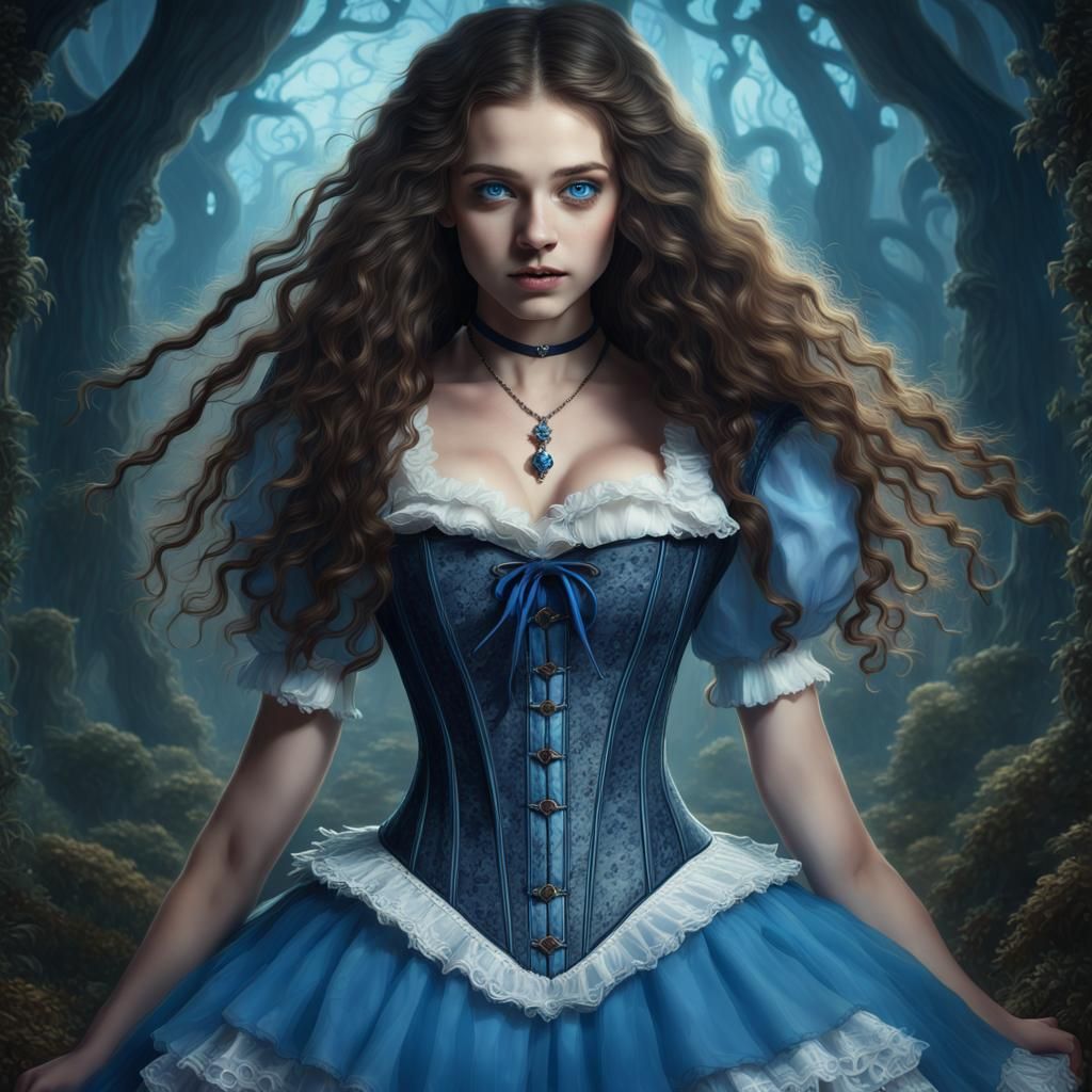 Haunted Alice in Wonderland in Fantasy Setting