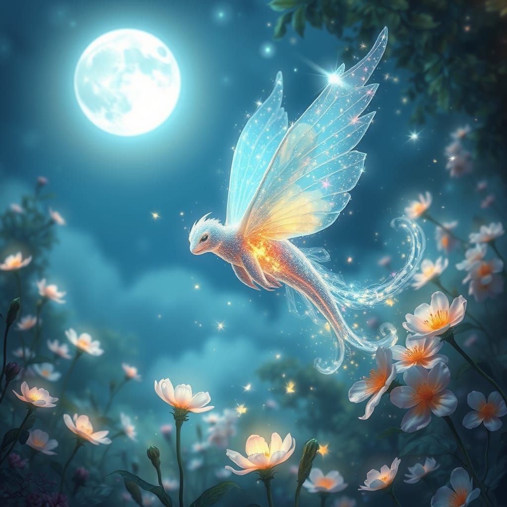 Celestial Goddess Dances under Starlight