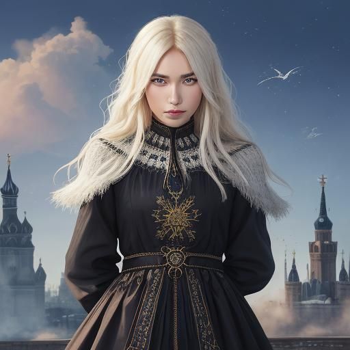 Cyborg Beauty in Cyberpunk Forest Ruins