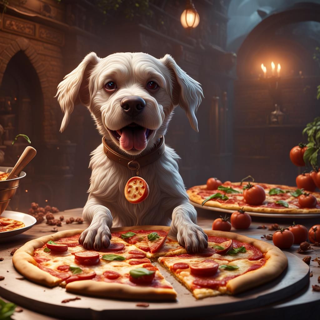Fantastical Pizza Dog Concept Art