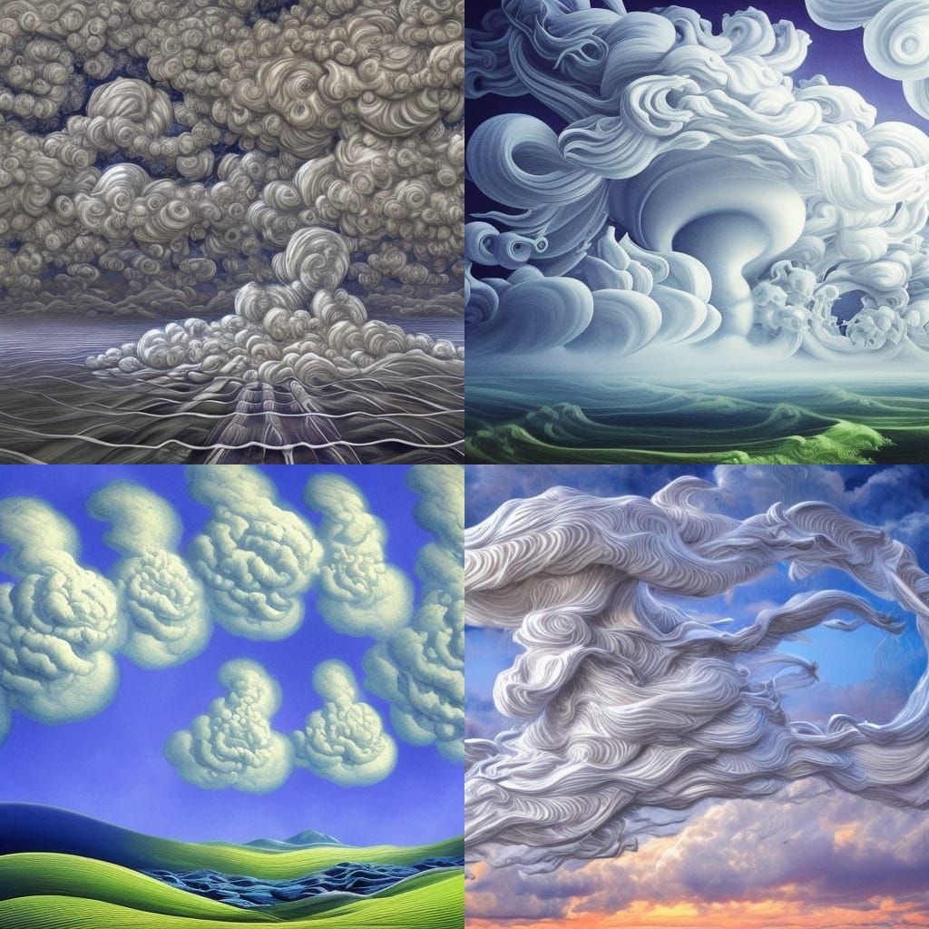 Apocalyptic Art Nouveau Cloudscape in 8k
