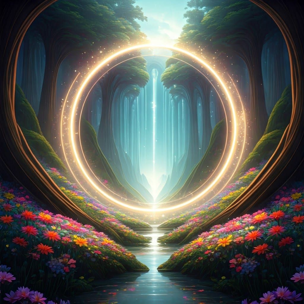 Magical Sonoran Valley with Flowing Streams