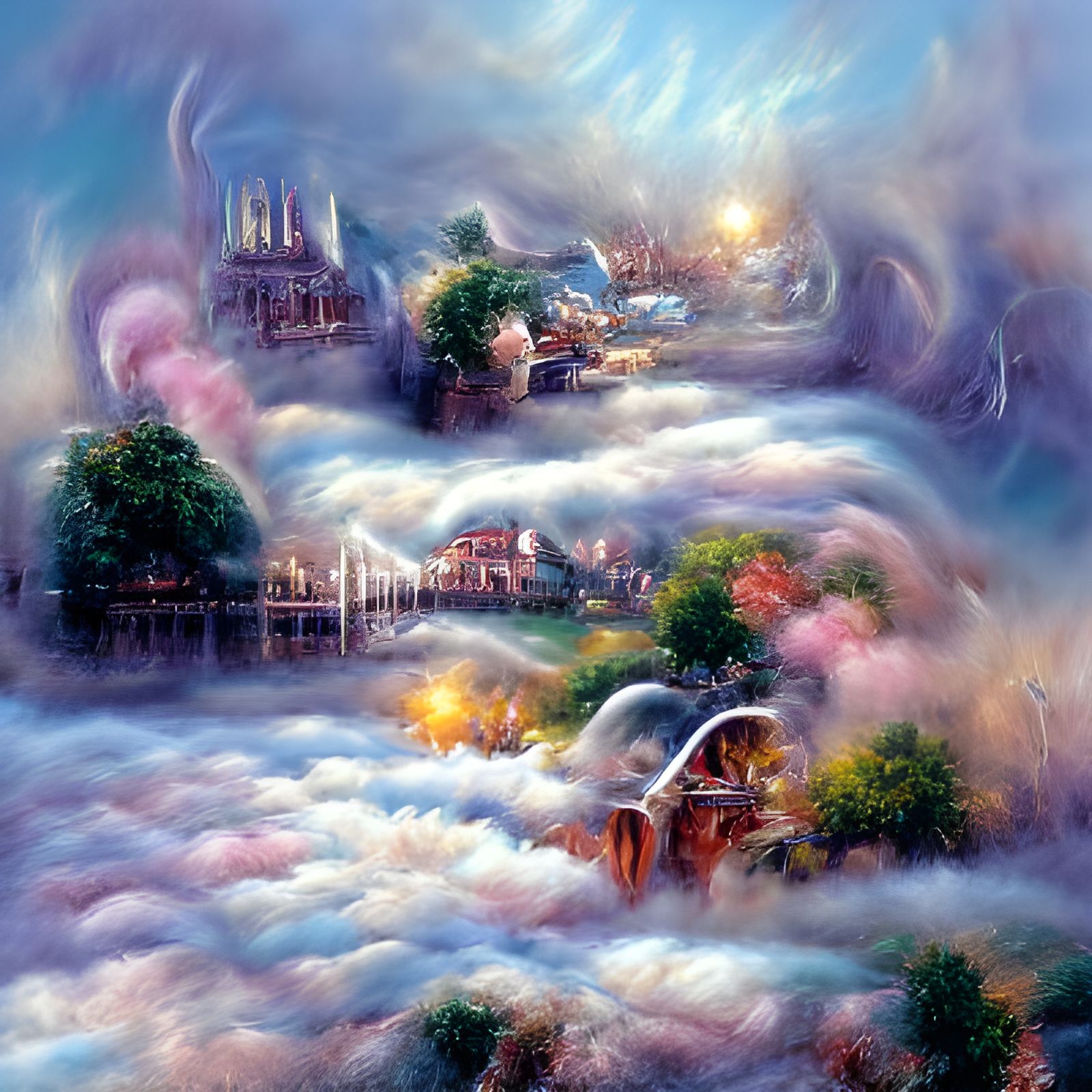 Ethereal Music Flows in Misty Sky