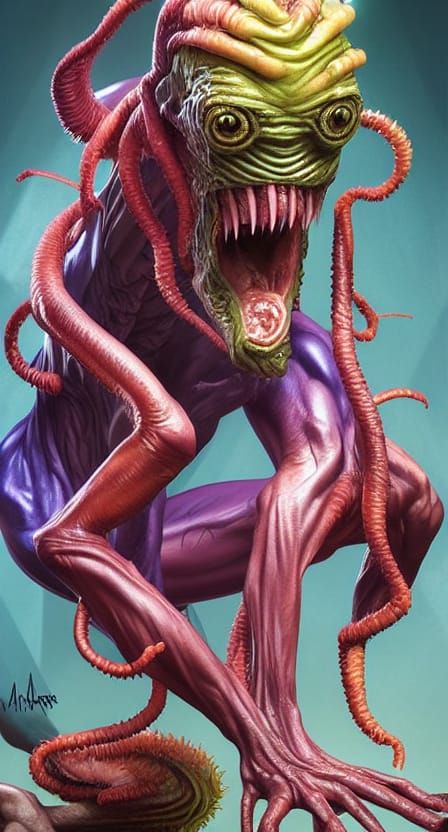 Loathsome Multi-Legged Nightbreed in Tropical Jungle