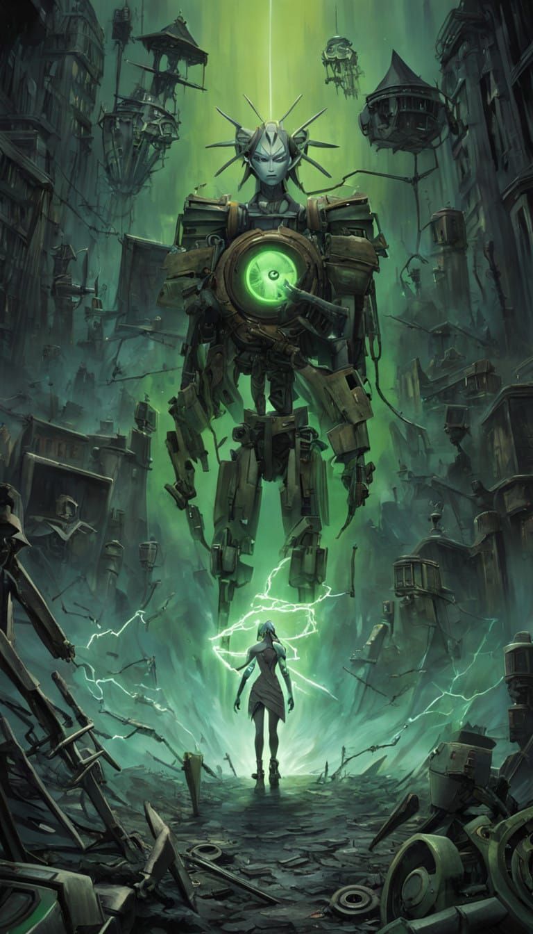 Mechanical Ahsoka in Gothic Horror