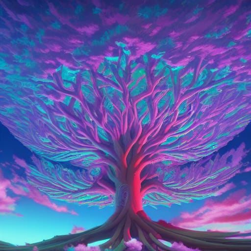 Tree of Life in Anime Style Key Visual