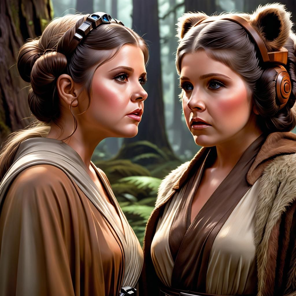 Princess Leia and Leia the Ewok?