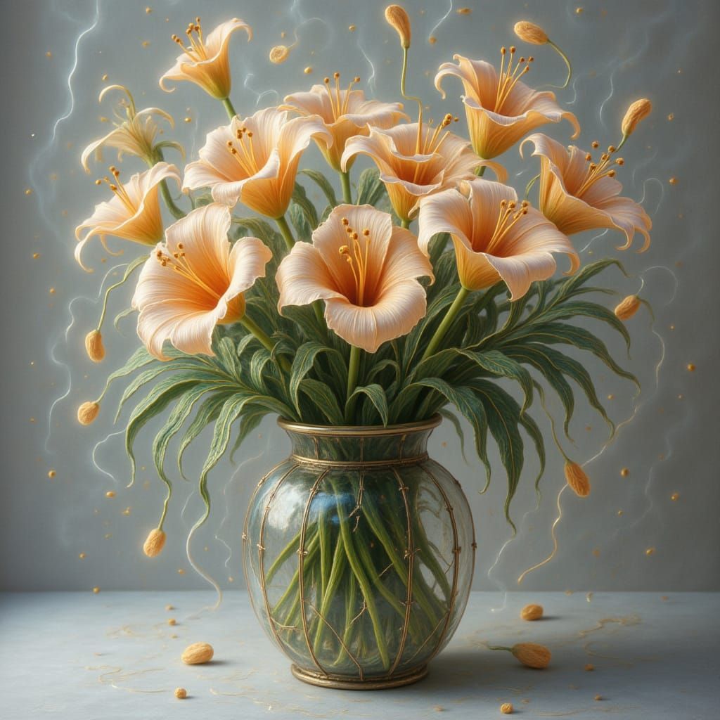 Crystal Vase with Stunning Calla Lily Arrangement