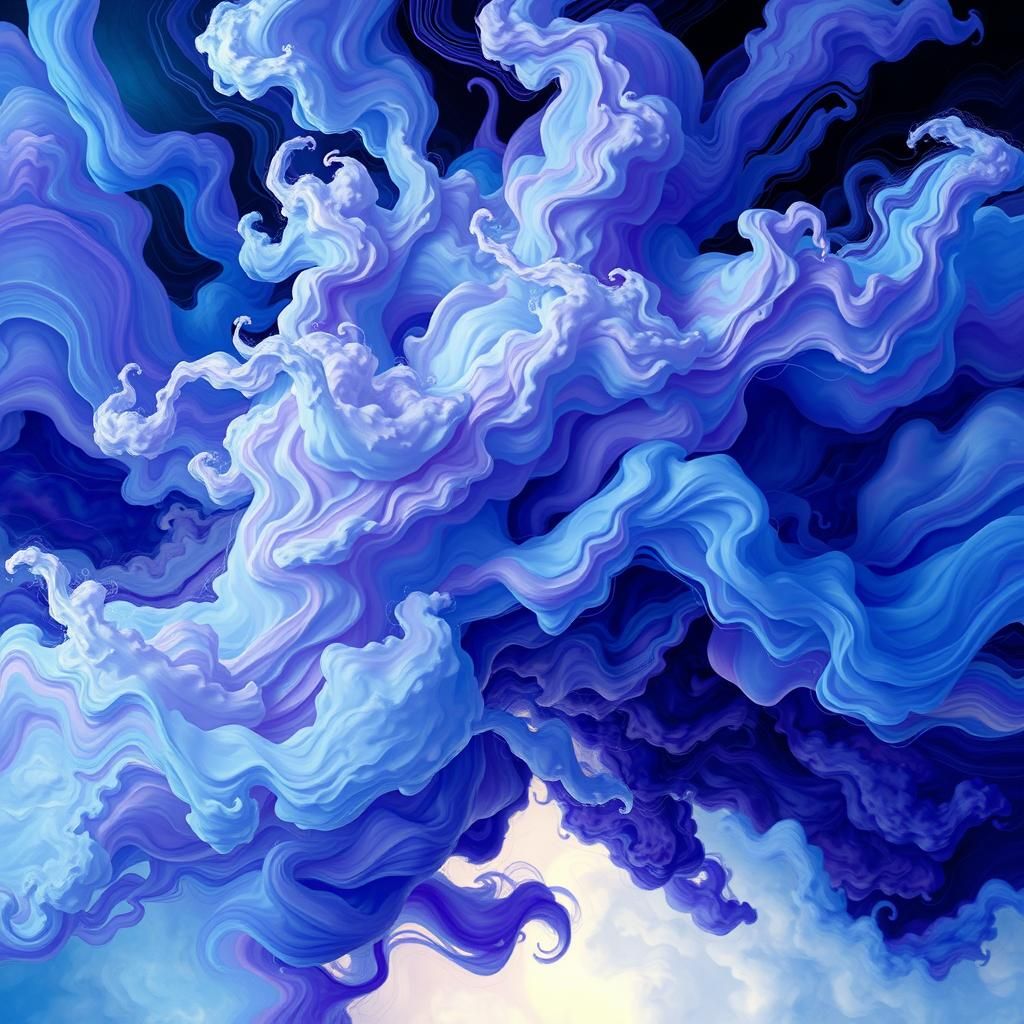 Dynamic Clouds in Abstract Expressionist Style