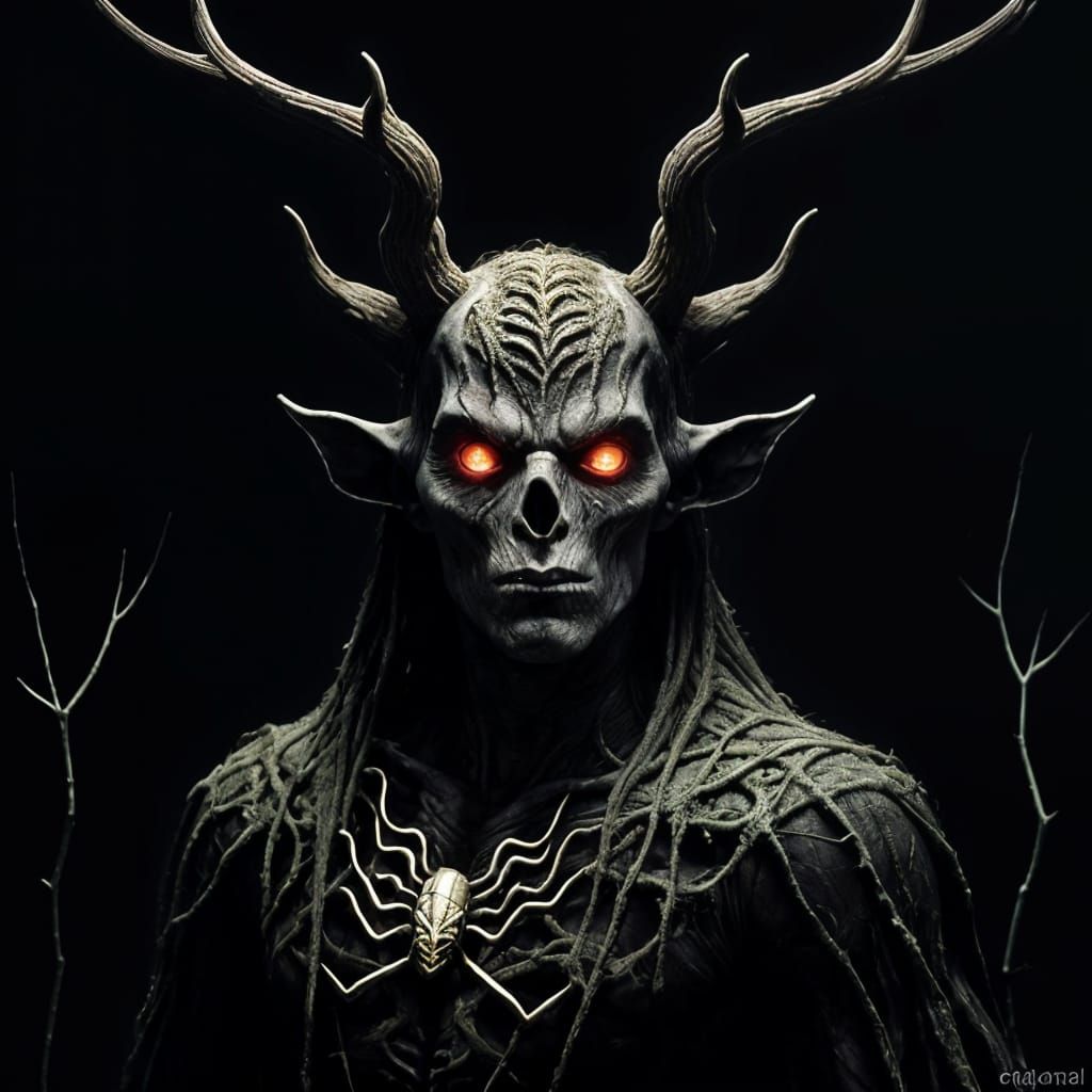 Flesh-Wrapped Dark Elf Centaur in Web