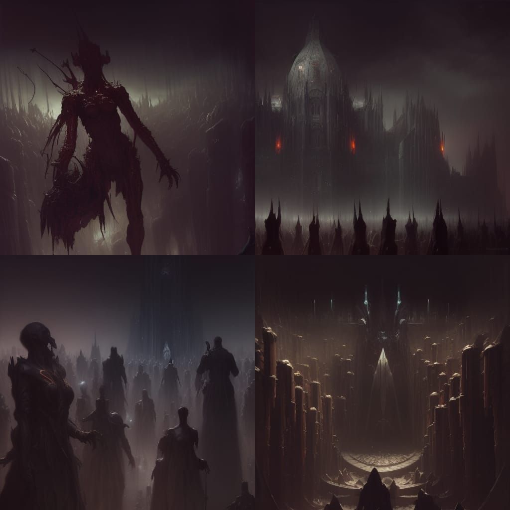 Legions of Drones Await Orders in Dark Fantasy Style