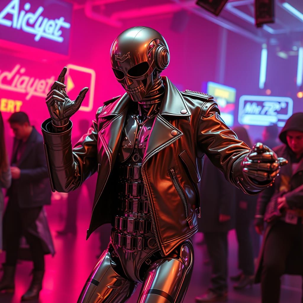 Chrome Robot Shredding to Heavy Metal