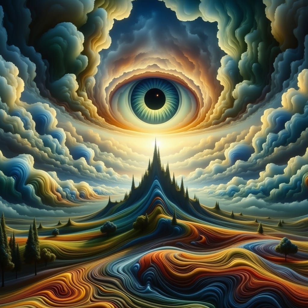 Hyper-Realistic Dark Fantasy Landscape in Cyberpunk Style