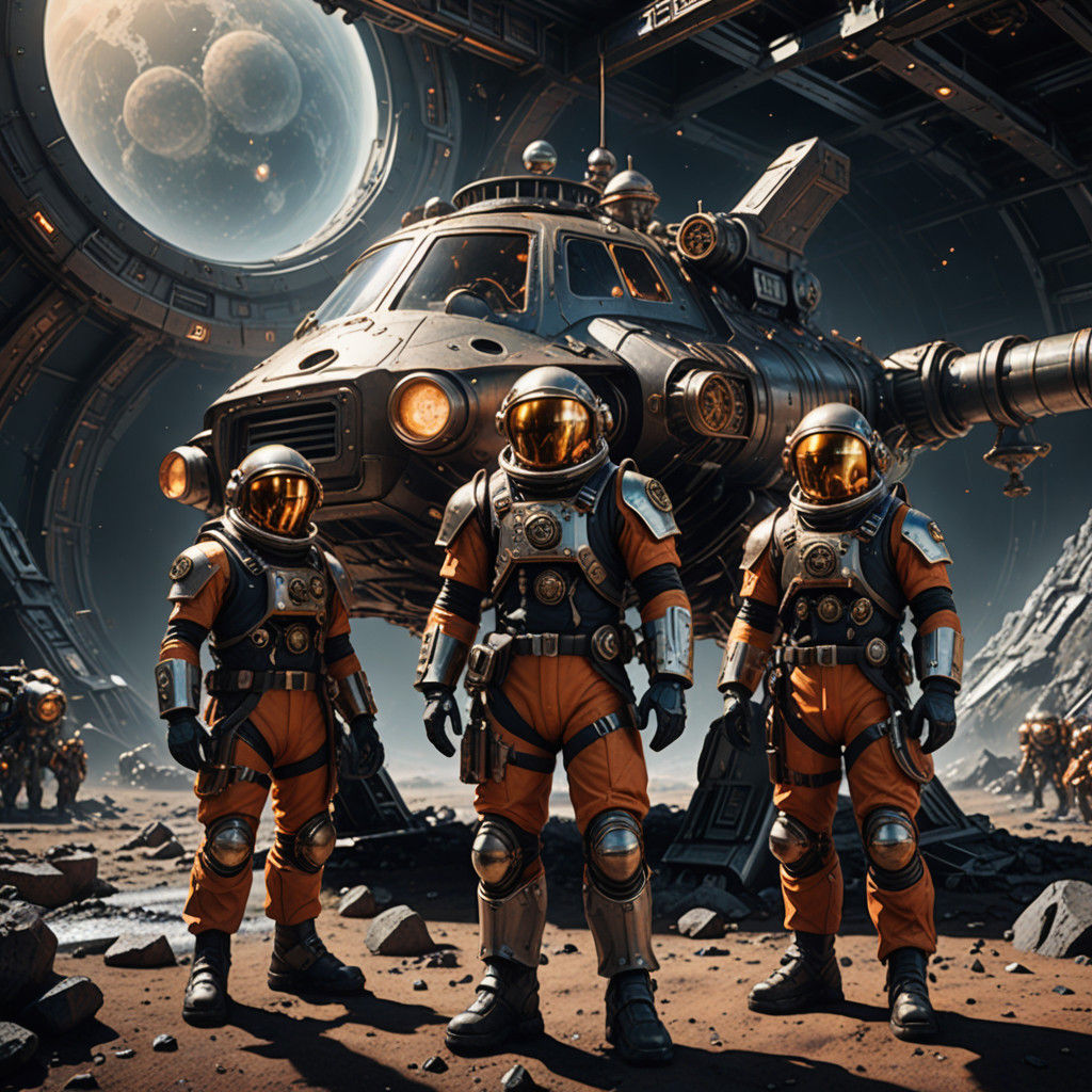 Epic Steampunk Astronauts on Mars