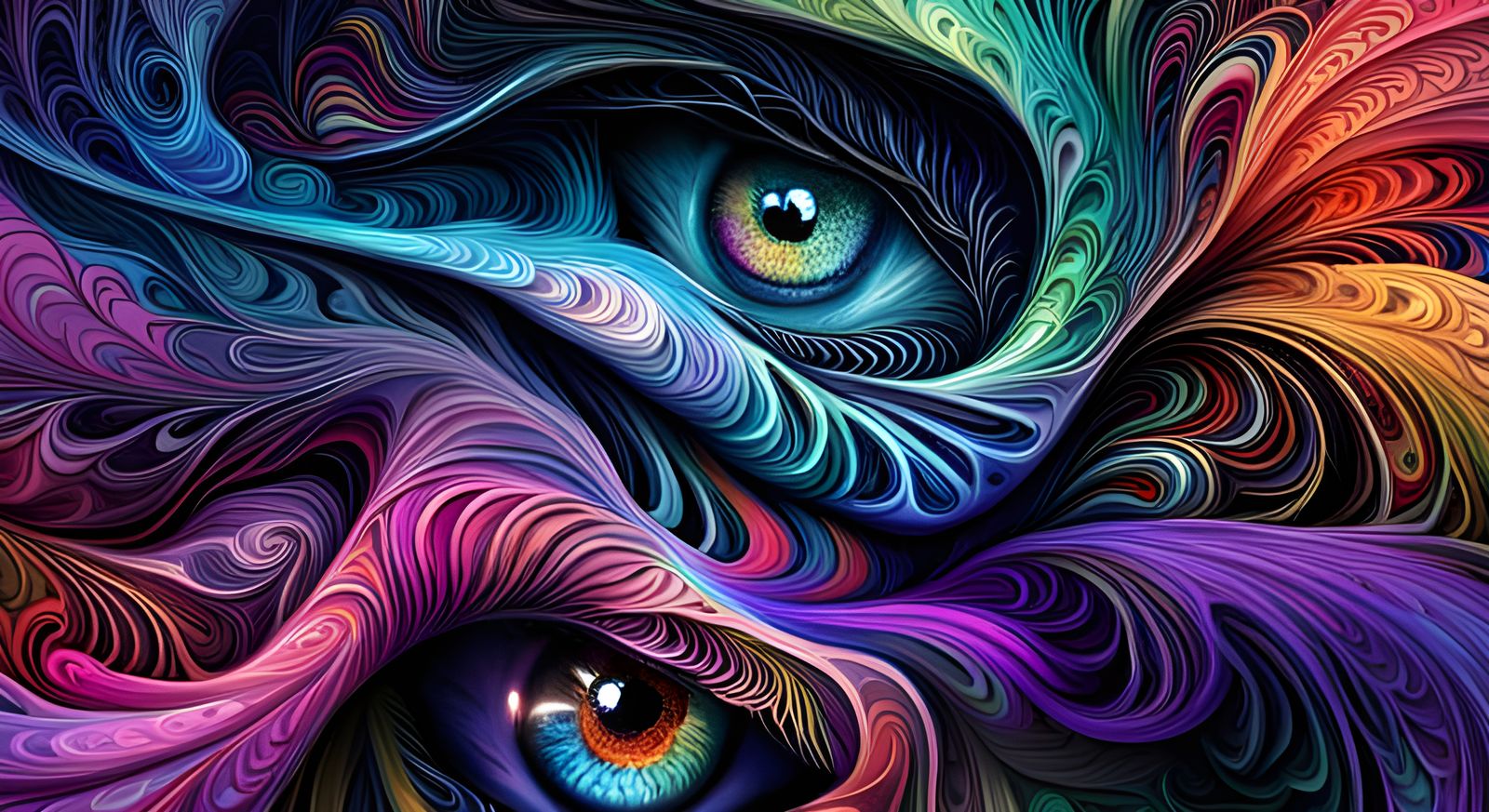 Surreal Fusion: Rainbow Splash in Hyperdetailed Style