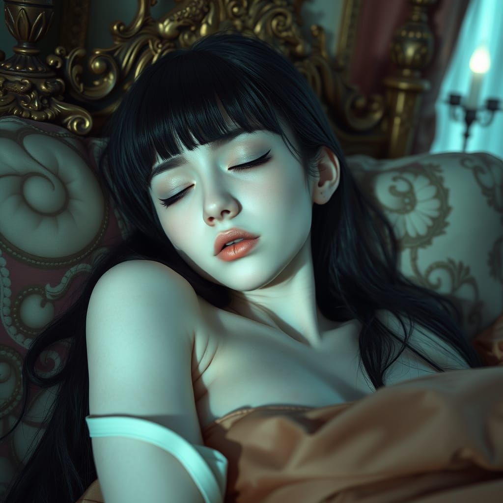 Ethereal Dreamer in a Fantastical Slumber