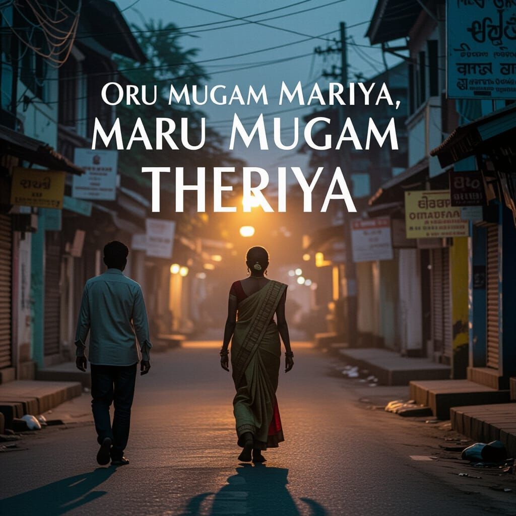 South Indian Twilight Street Scene with Emotional Atmosphere